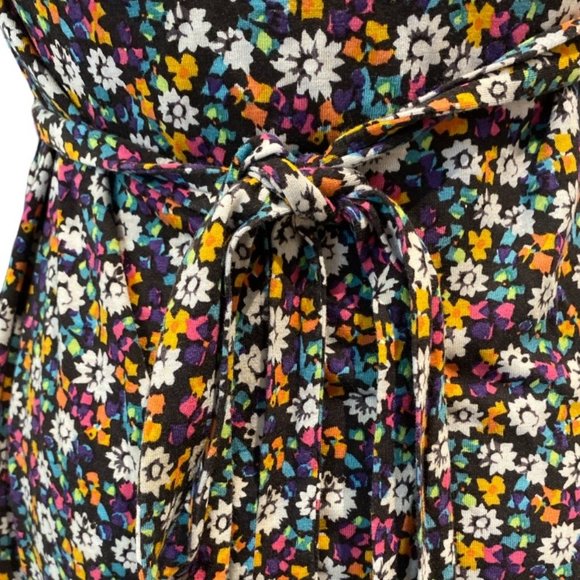 French Connection Dress Sz 10 Floral Stretchy Summer V Neck - Picture 8 of 8